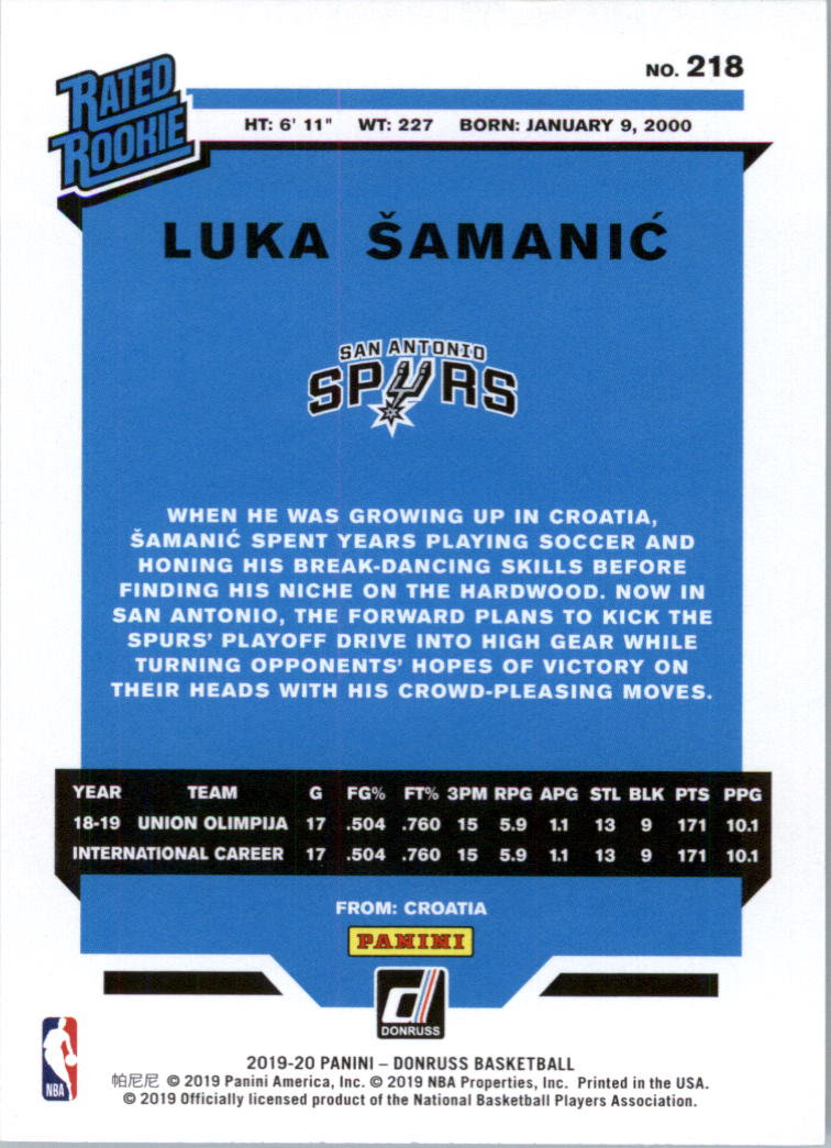 2019-20 Donruss Basketball Card Pick (Base)