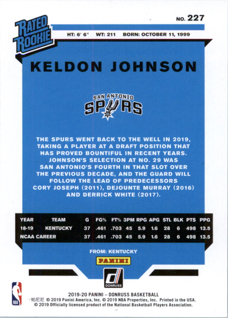 2019-20 Donruss Basketball Card Pick (Base)