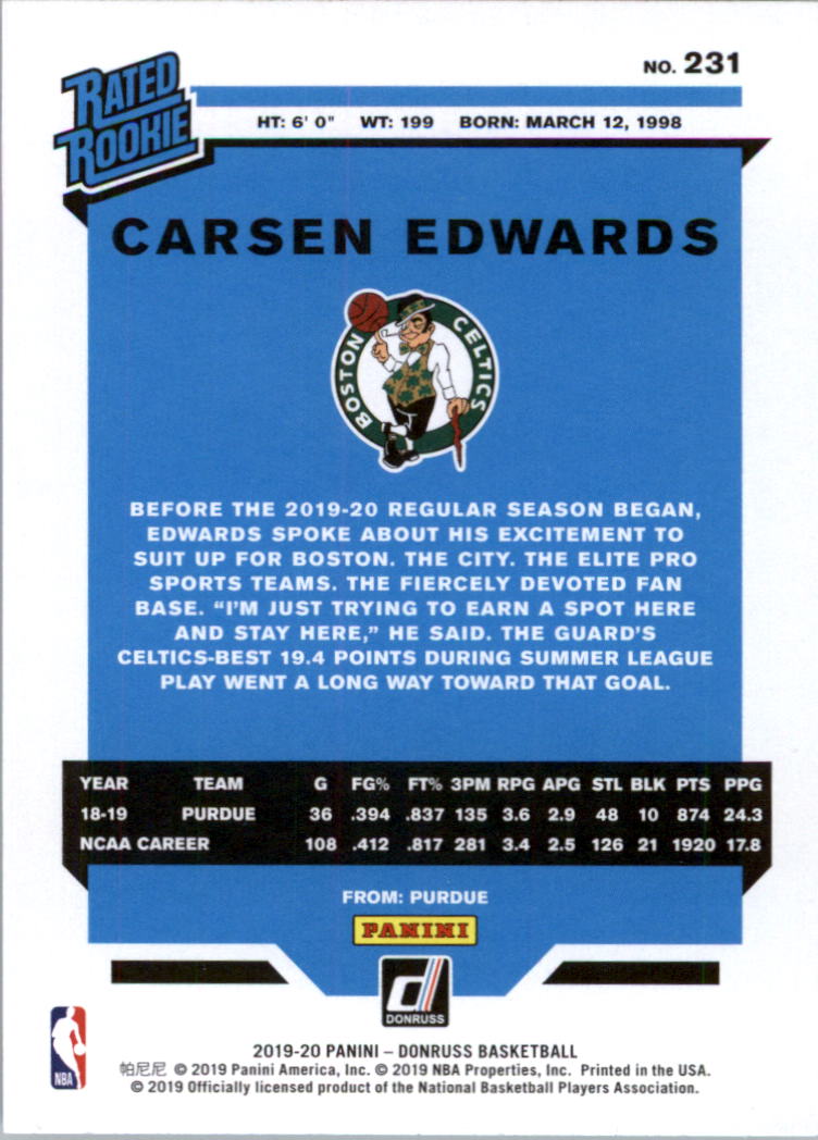 2019-20 Donruss Basketball Card Pick (Base)