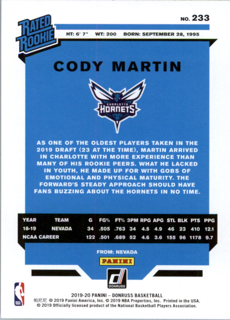 2019-20 Donruss Basketball Card Pick (Base)