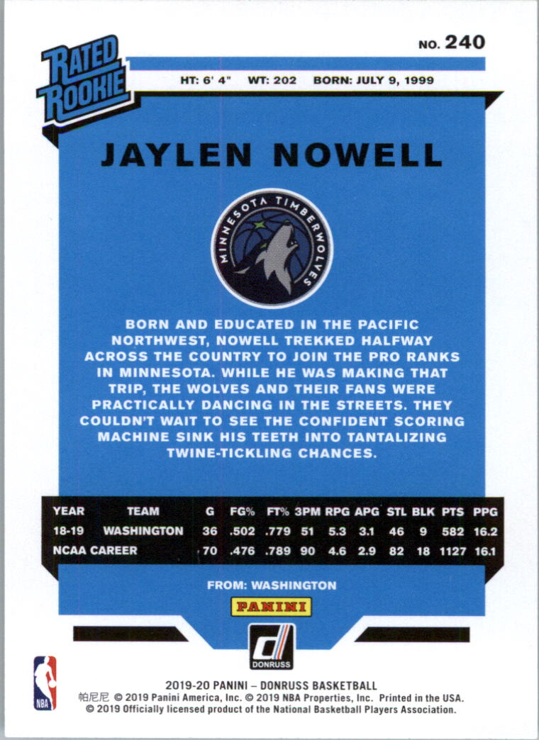 2019-20 Donruss Basketball Card Pick (Base)