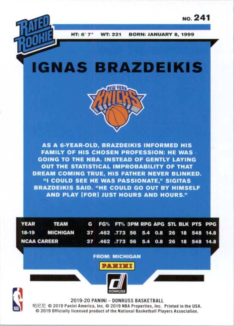 2019-20 Donruss Basketball Card Pick (Base)