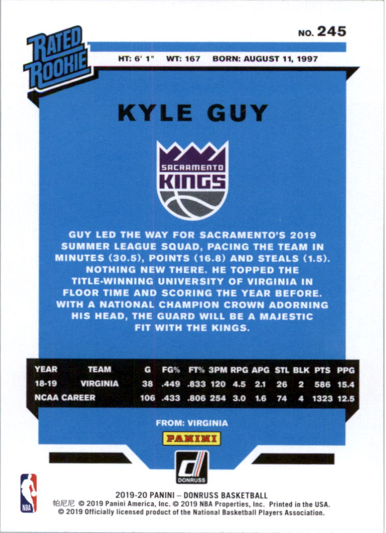 2019-20 Donruss Basketball Card Pick (Base)