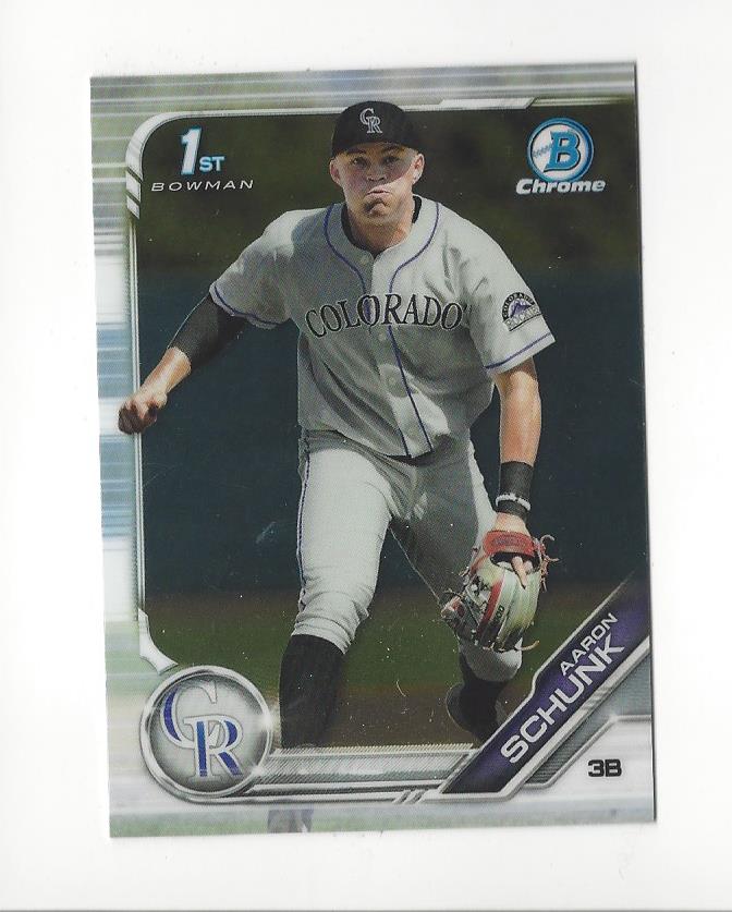 2019 Bowman Chrome Draft #BDC129 Aaron Schunk