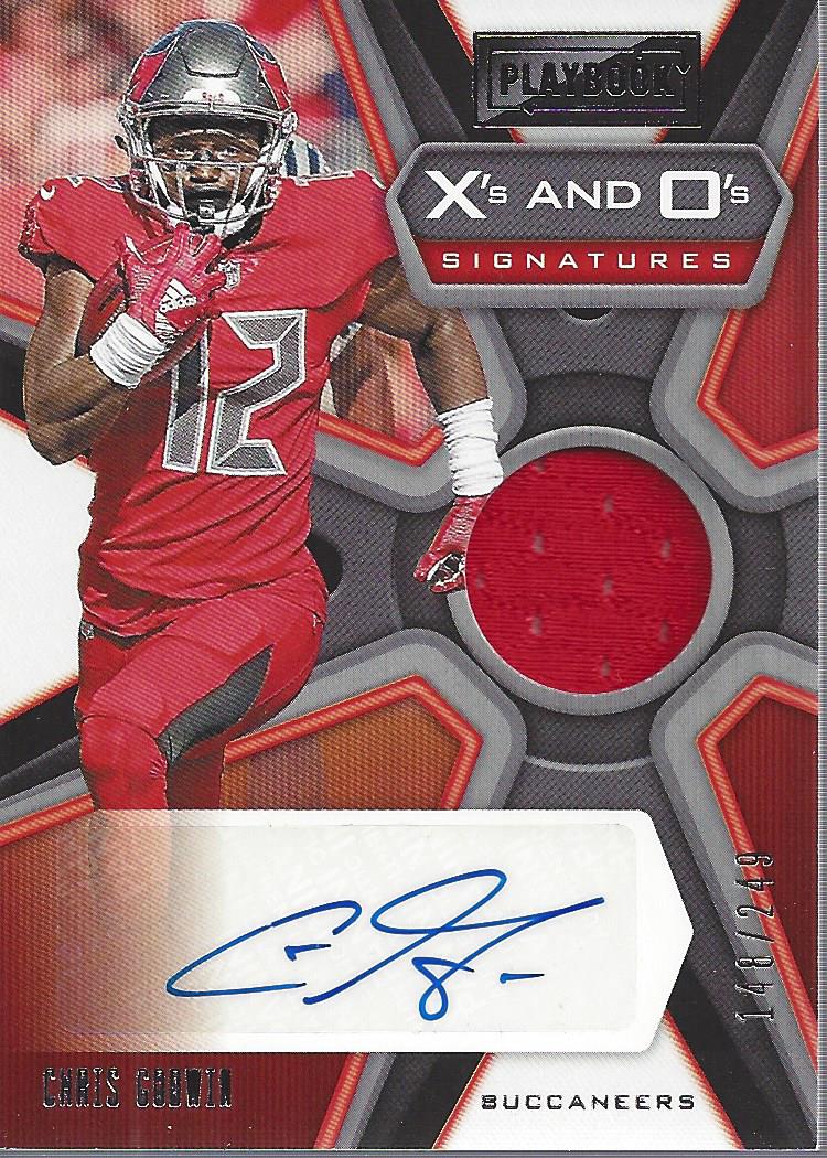 2019 Panini Playbook X's and O's Jersey Signatures #38 Chris