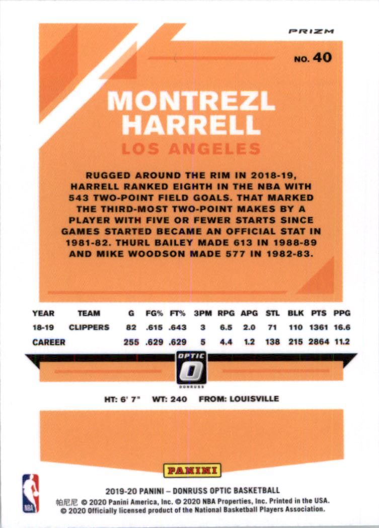 2019-20 Donruss Optic Holo #40 Montrezl Harrell