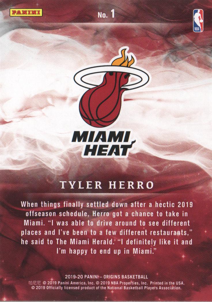 2019-20 Panini Origins #1 Tyler Herro RC - NM-MT
