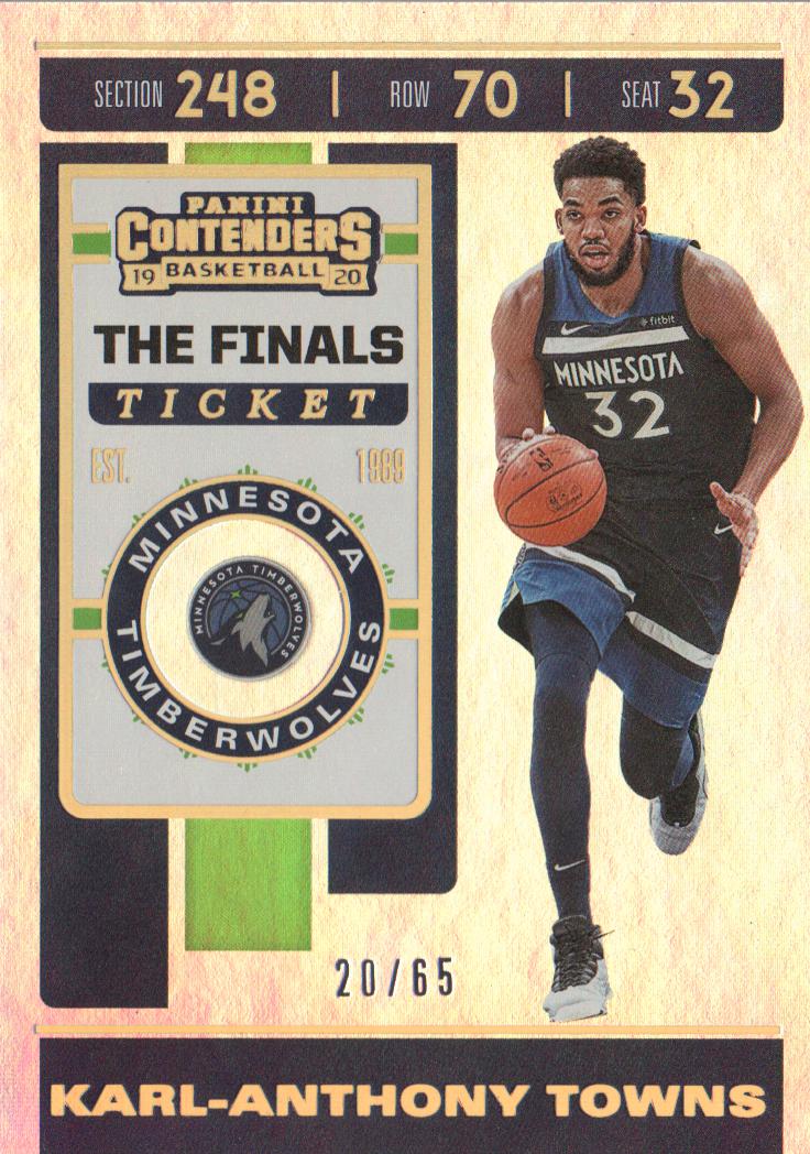 2019-20 Panini Contenders The Finals Ticket #54 Karl-Anthony Towns