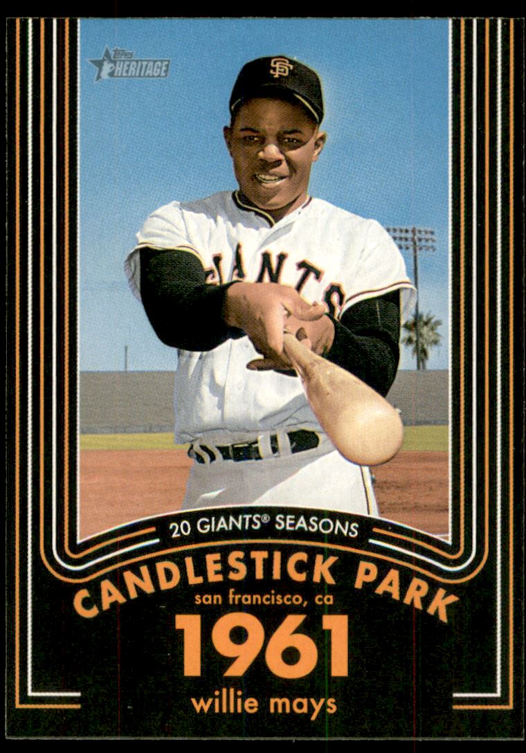 2020 Topps Heritage 20 Gigantic Seasons #10 Willie Mays