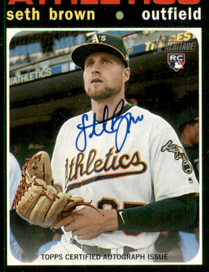 2020 Topps Heritage Real One Autographs #ROASB Seth Brown