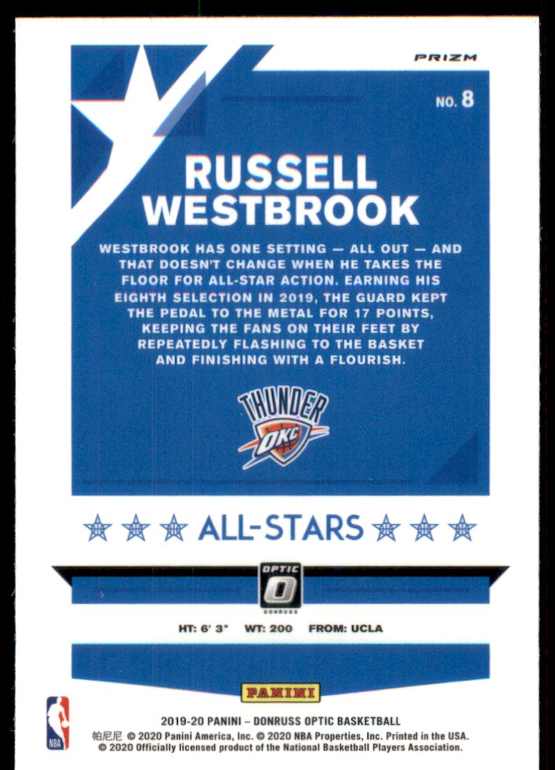 2019-20 Donruss Optic All Stars Holo #8 Russell Westbrook