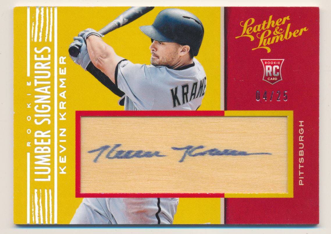 2019 Panini Leather and Lumber Rookie Lumber Signatures Holo Silver #126 Kevin Kramer