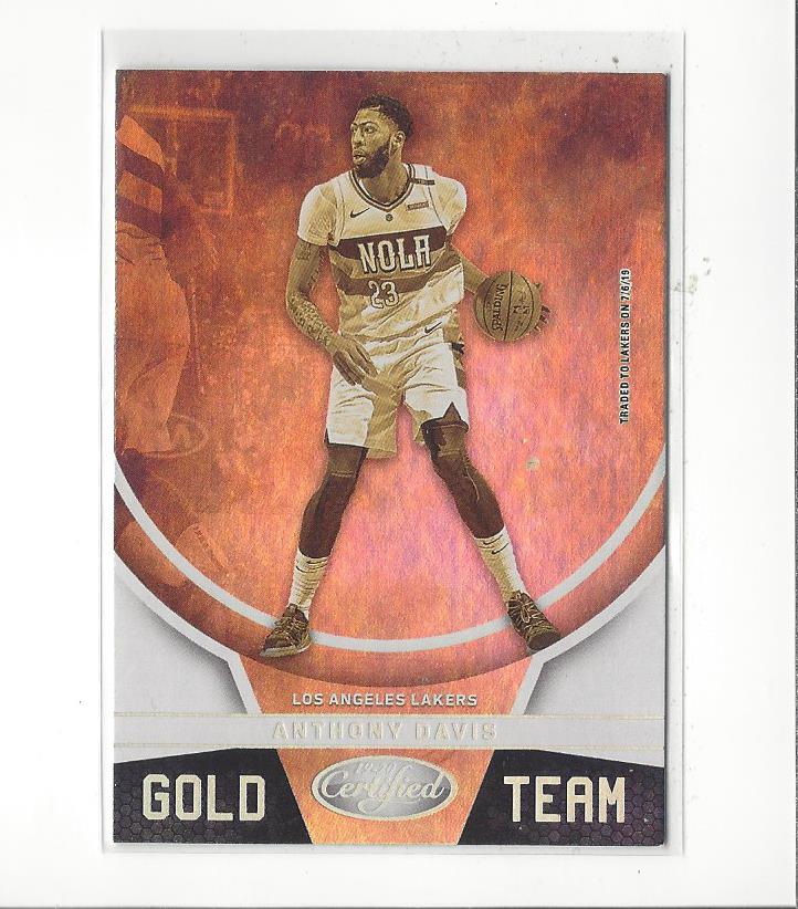 2019-20 Certified Gold Team #9 Anthony Davis