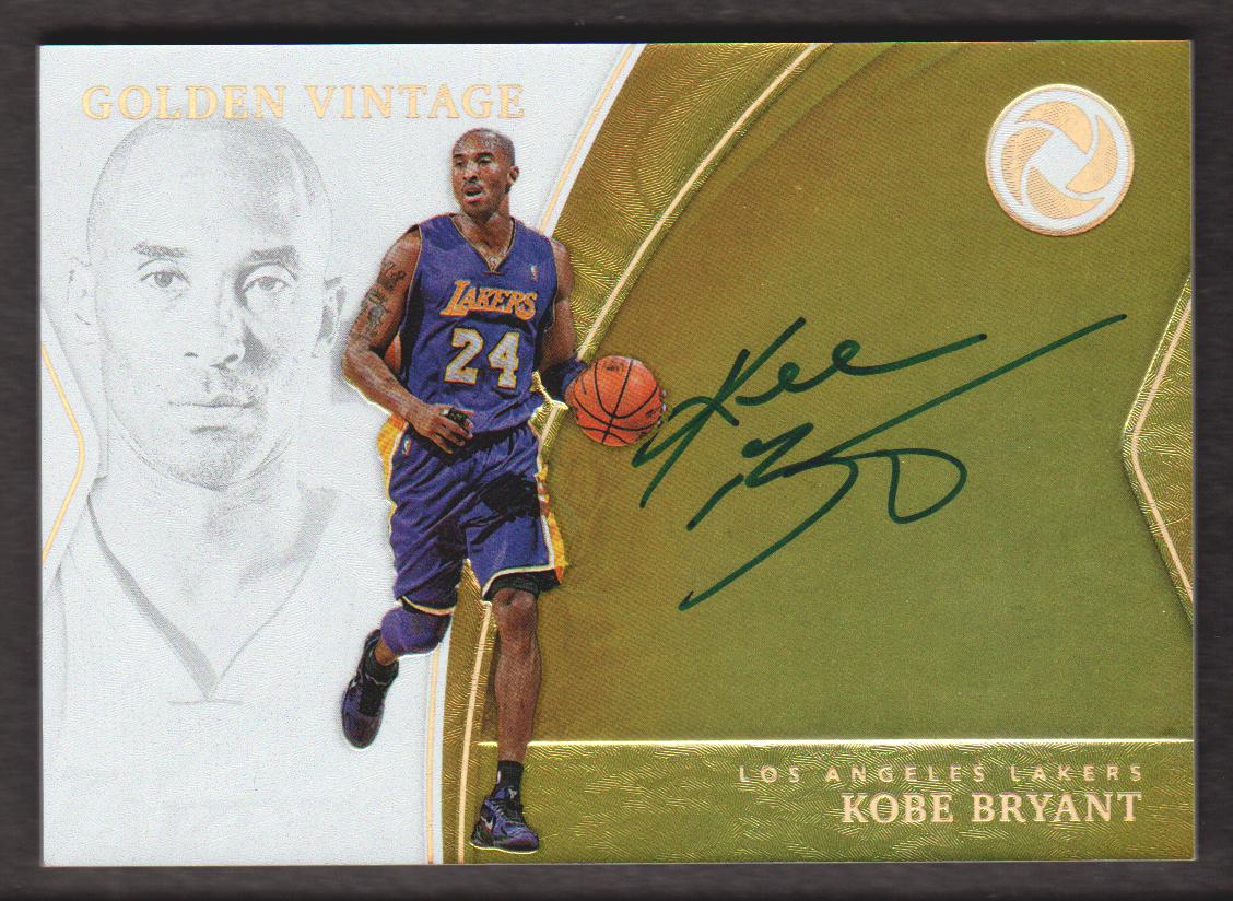 2018-19 Panini Opulence Golden Vintage Autographs Holo Gold #19 Kobe Bryant  - #'d 05/10 - NM-MT