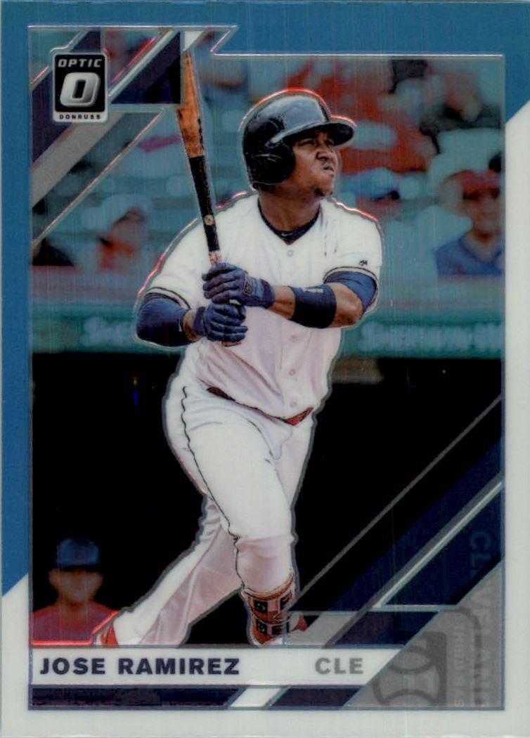 2019 Donruss Optic Carolina Blue and White #107 Jose Ramirez - NM-MT