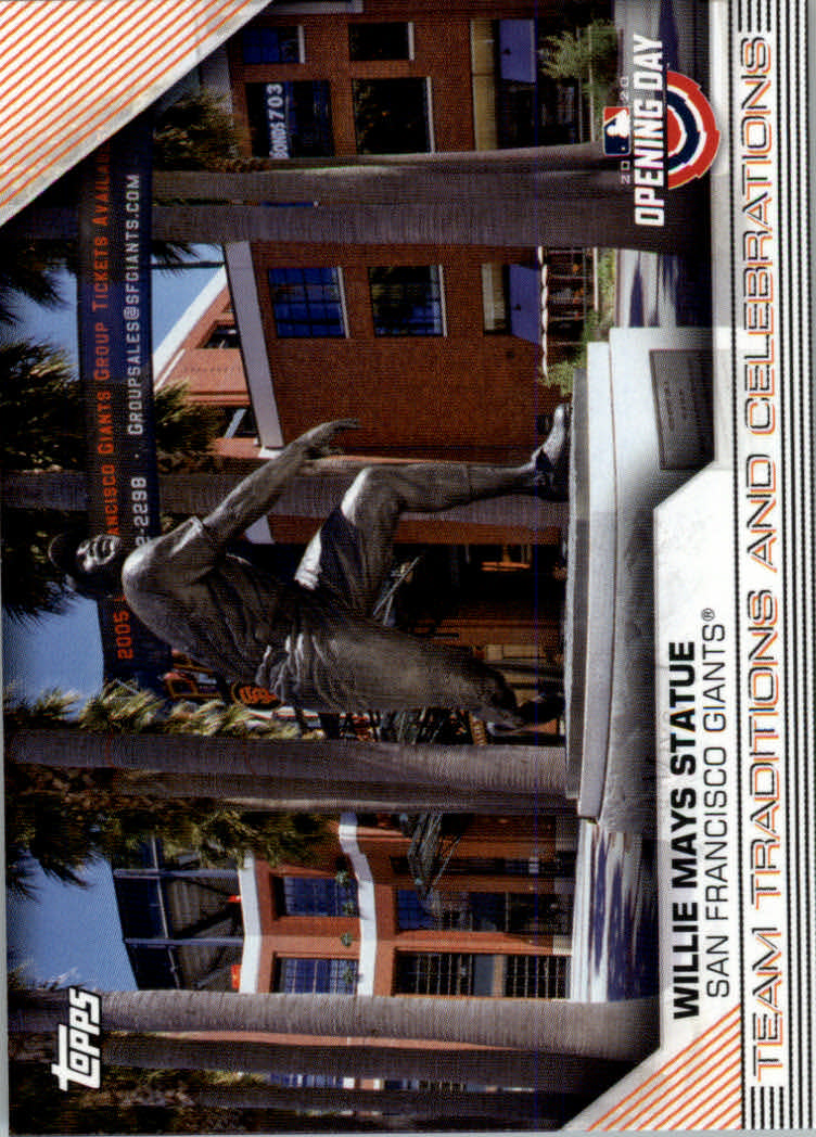 2020 Topps Opening Day Team Traditions and Celebrations #TTC8 Willie Mays Statue