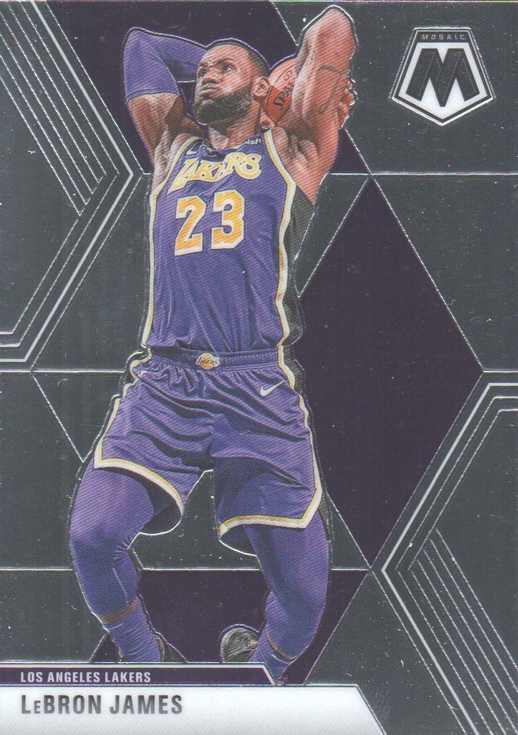 2019-20 LeBron James Panini Mosaic REACTIVE BLUE #8 Los Angeles Lakers