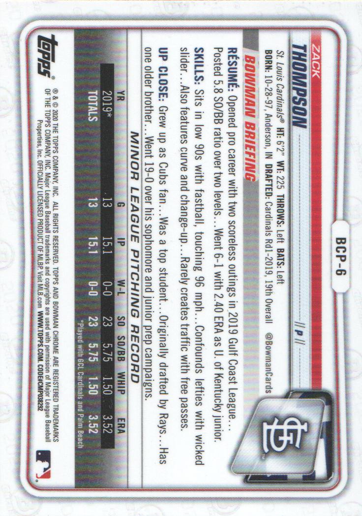 2020 Bowman Chrome Prospects Baseball BASE Cards: Pick from List - Picture 11 of 336