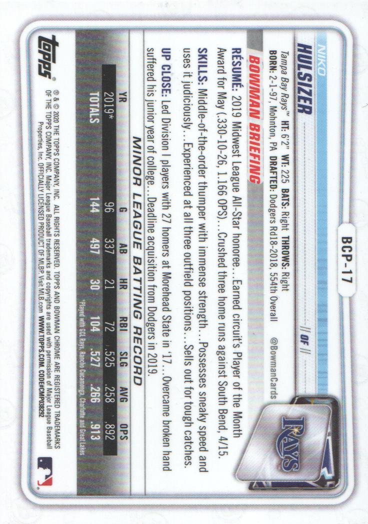 2020 Bowman Chrome Prospects Baseball BASE Cards: Pick from List - Picture 31 of 336