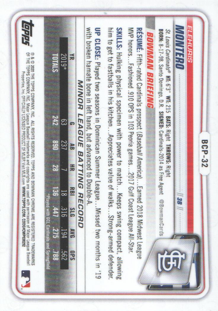 2020 Bowman Chrome Prospects Baseball BASE Cards: Pick from List - Picture 57 of 336