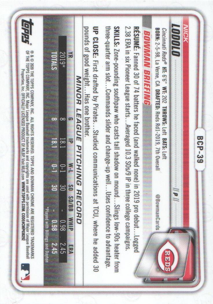 2020 Bowman Chrome Prospects Baseball BASE Cards: Pick from List - Picture 69 of 336