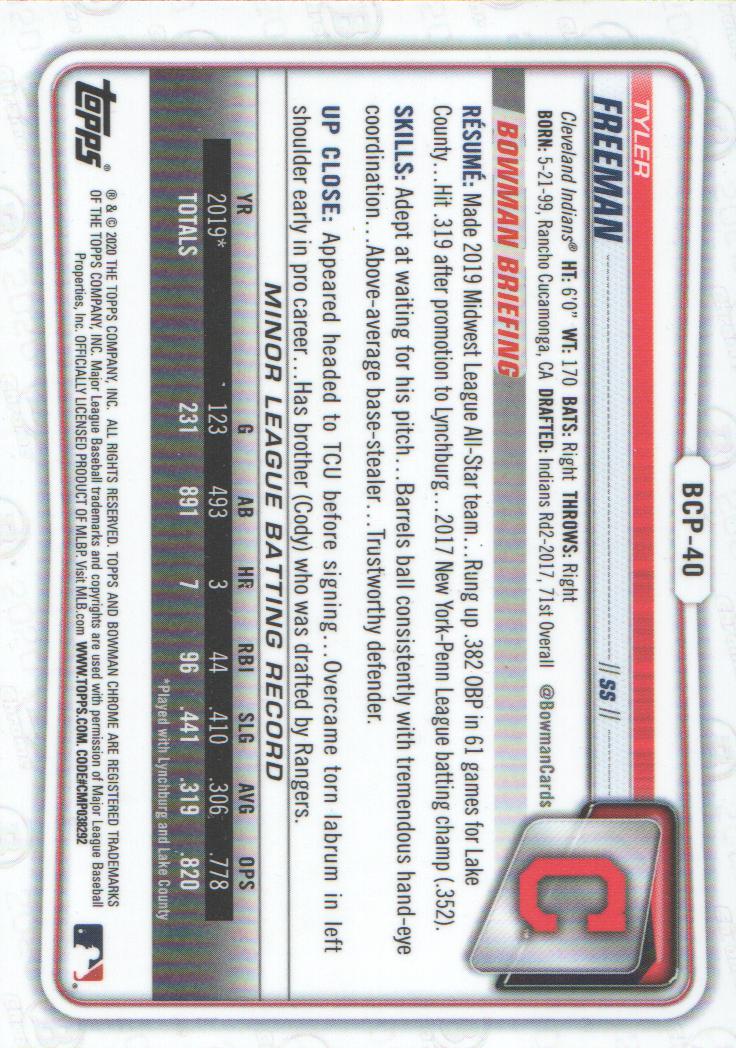 2020 Bowman Chrome Prospects Baseball BASE Cards: Pick from List - Picture 71 of 336