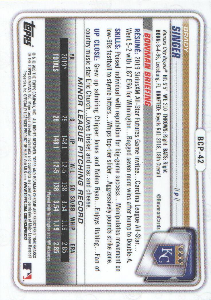 2020 Bowman Chrome Prospects Baseball BASE Cards: Pick from List - Picture 75 of 336