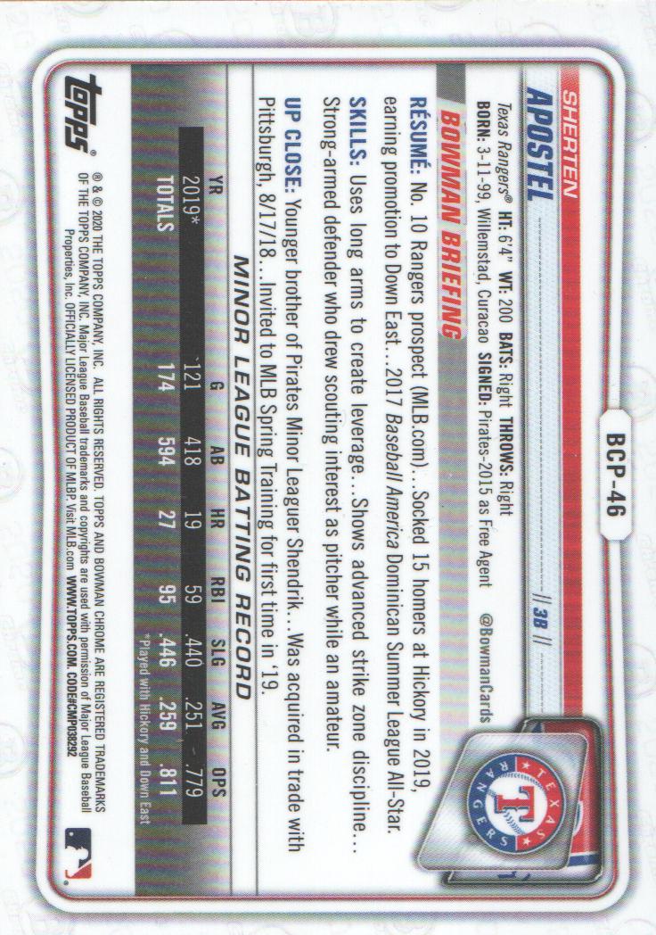 2020 Bowman Chrome Prospects Baseball BASE Cards: Pick from List - Picture 81 of 336