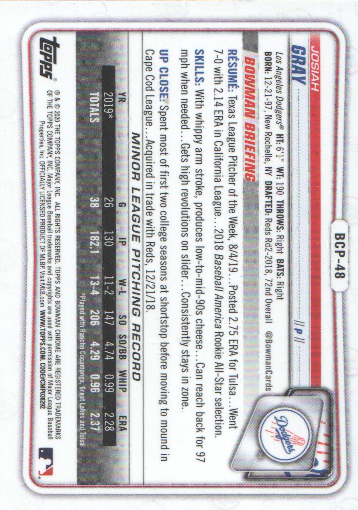 2020 Bowman Chrome Prospects Baseball BASE Cards: Pick from List - Picture 85 of 336