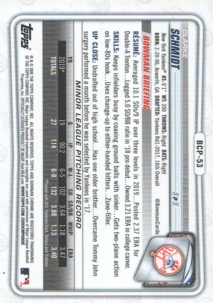 2020 Bowman Chrome Prospects Baseball BASE Cards: Pick from List - Picture 91 of 336