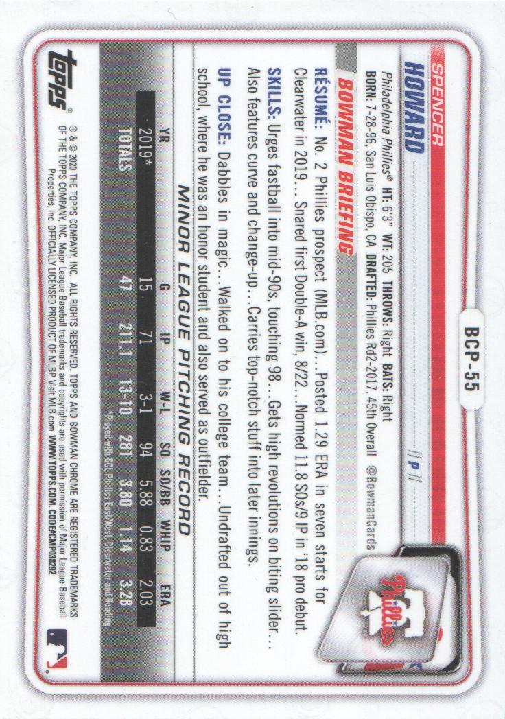 2020 Bowman Chrome Prospects Baseball BASE Cards: Pick from List - Picture 95 of 336