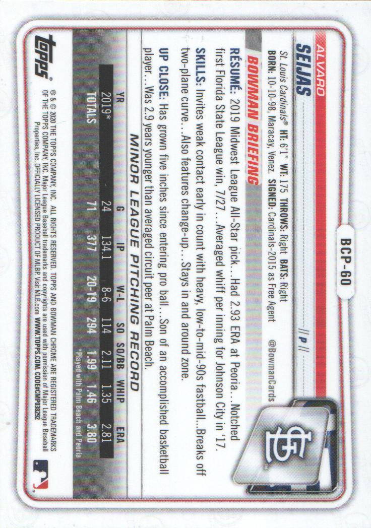 2020 Bowman Chrome Prospects Baseball BASE Cards: Pick from List - Picture 105 of 336