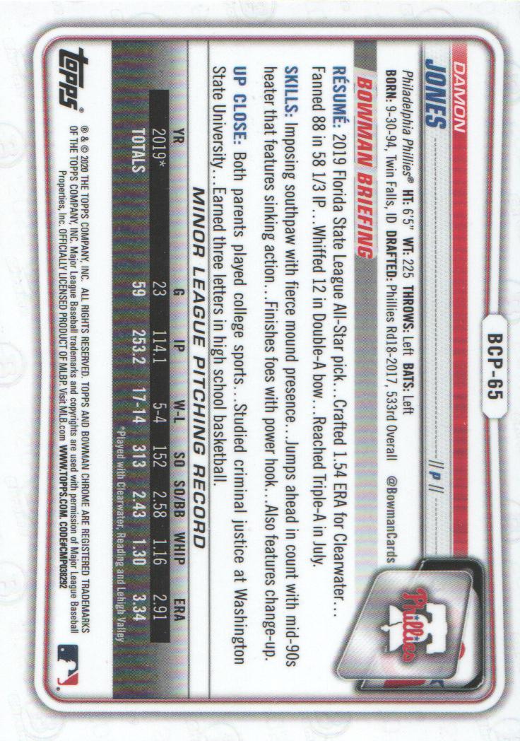 2020 Bowman Chrome Prospects Baseball BASE Cards: Pick from List - Picture 113 of 336