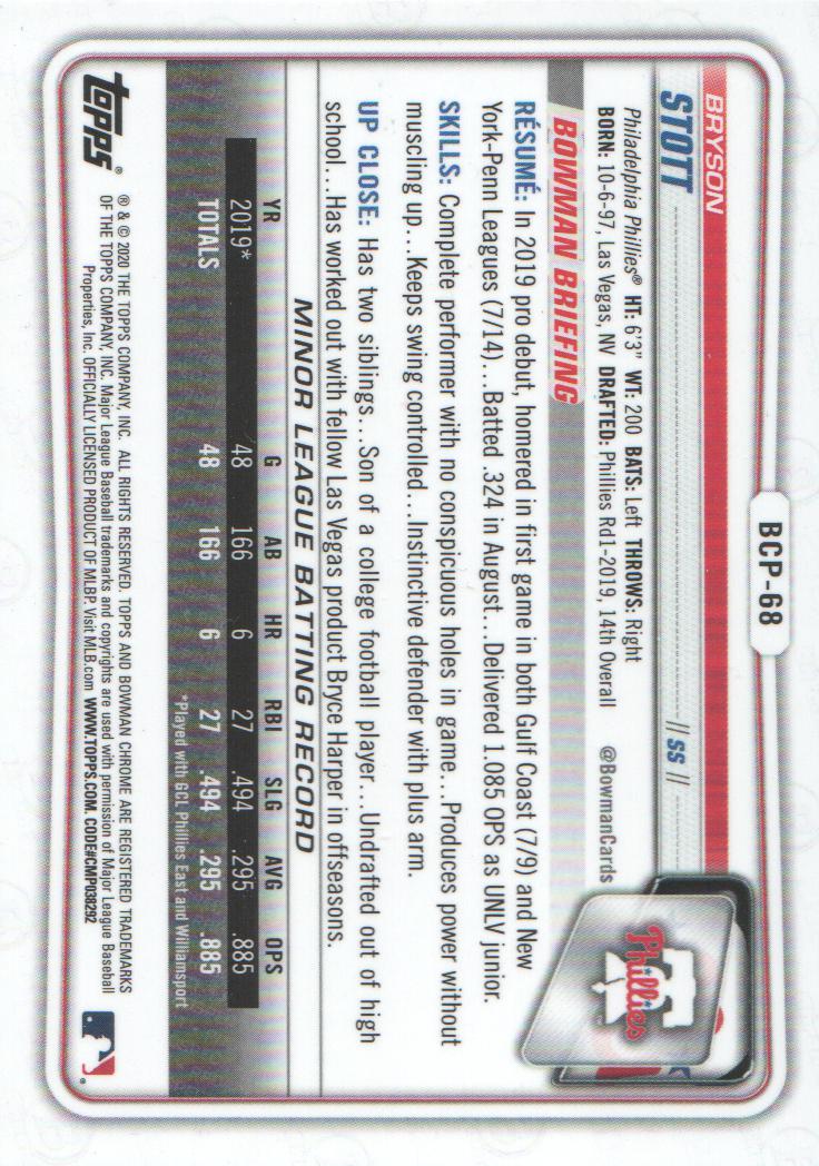 2020 Bowman Chrome Prospects Baseball BASE Cards: Pick from List - Picture 119 of 336