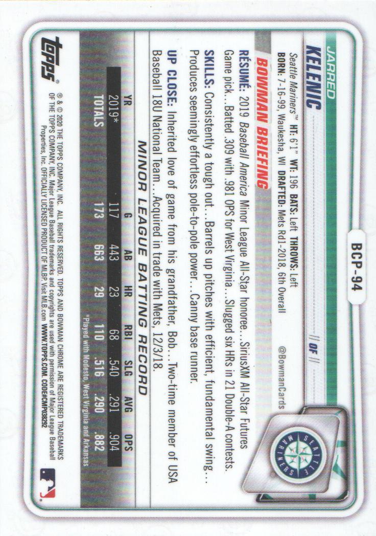2020 Bowman Chrome Prospects Baseball BASE Cards: Pick from List - Picture 167 of 336