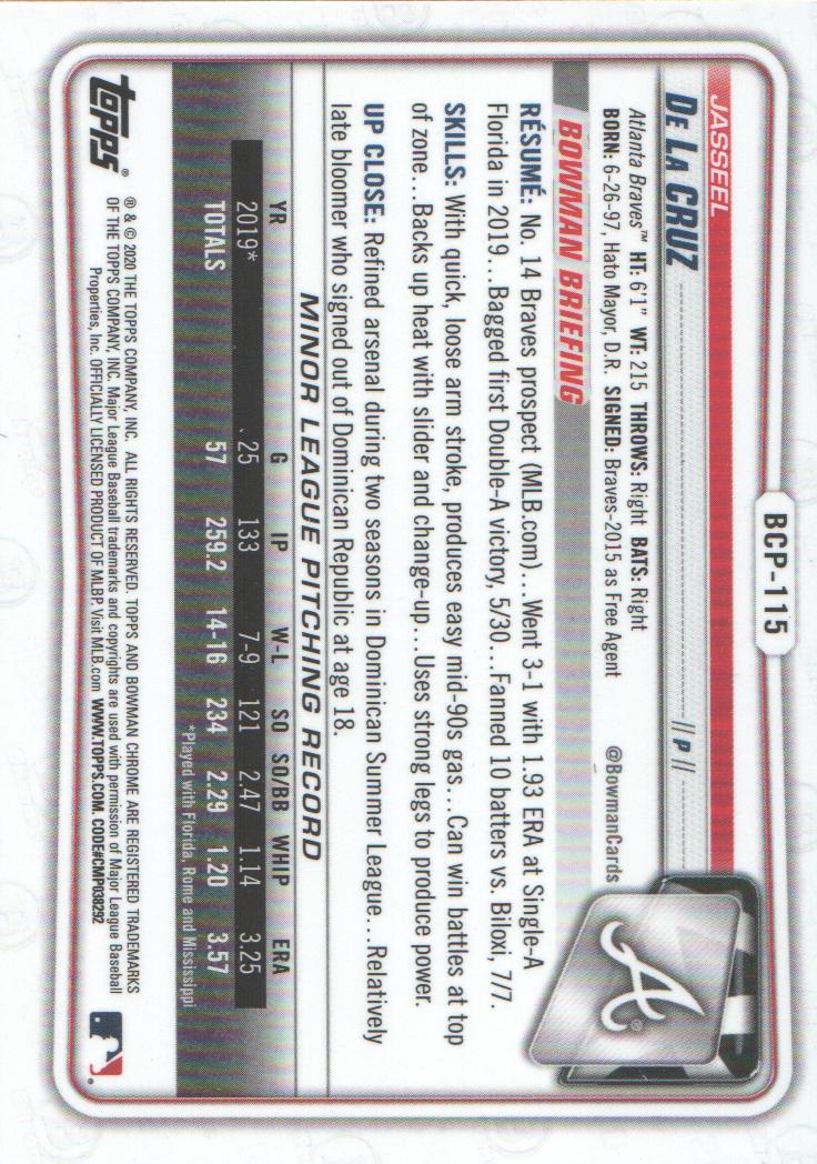 2020 Bowman Chrome Prospects Baseball BASE Cards: Pick from List - Picture 199 of 336