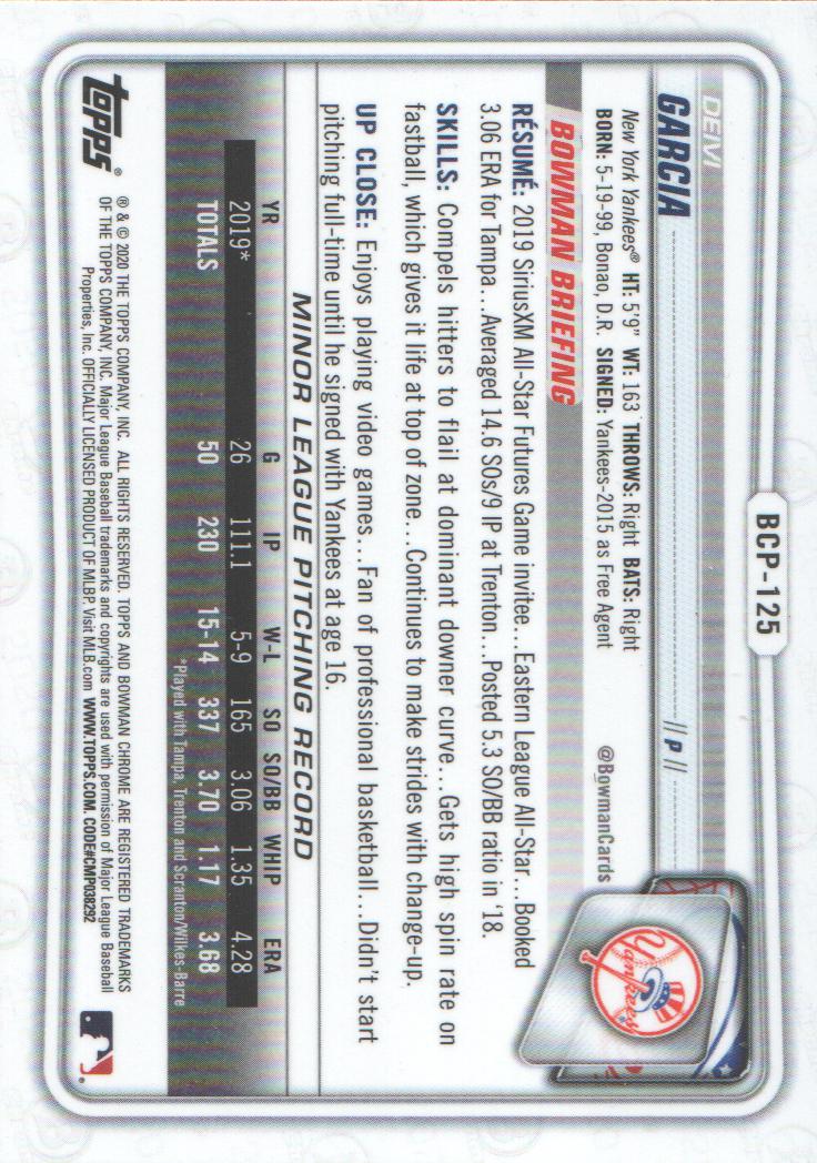 2020 Bowman Chrome Prospects Baseball BASE Cards: Pick from List - Picture 217 of 336