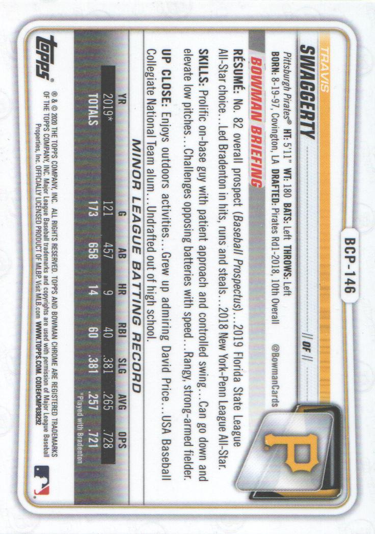 2020 Bowman Chrome Prospects Baseball BASE Cards: Pick from List - Picture 249 of 336