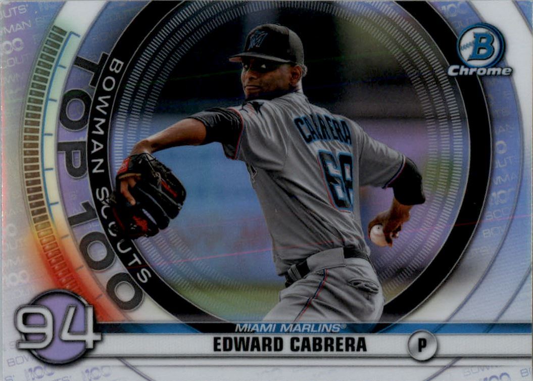 2020 Bowman Chrome Scouts Top 100 #BTP94 Edward Cabrera