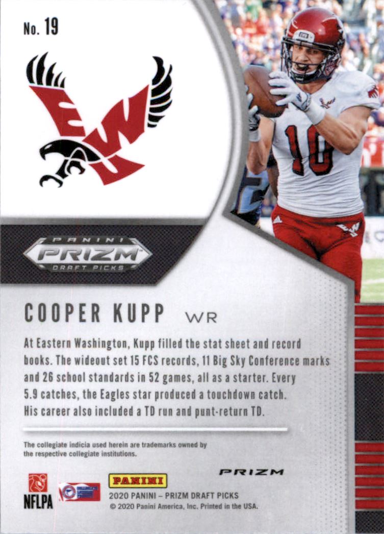 2020 Panini Prizm Draft Picks Prizms Silver #19 Cooper Kupp