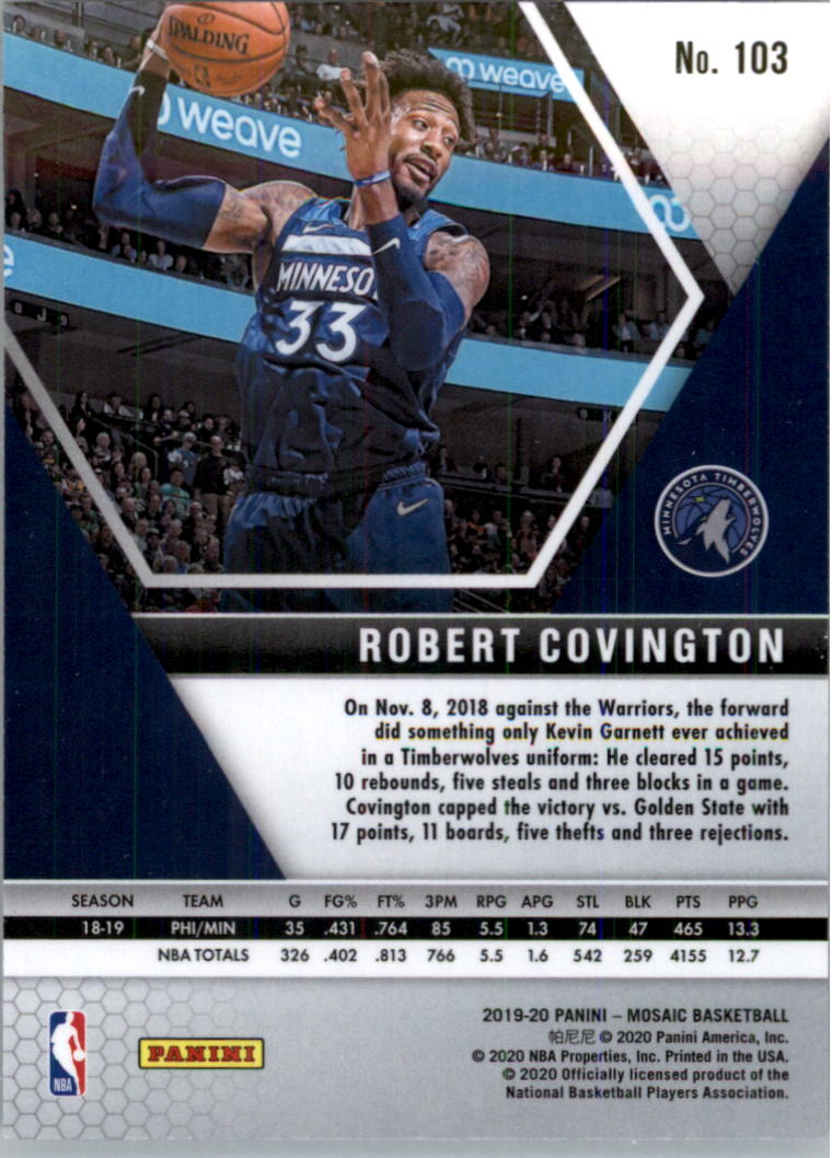 2019-20 Panini Mosaic Basketball Card Pick (Base) 101-300 - Picture 7 of 395