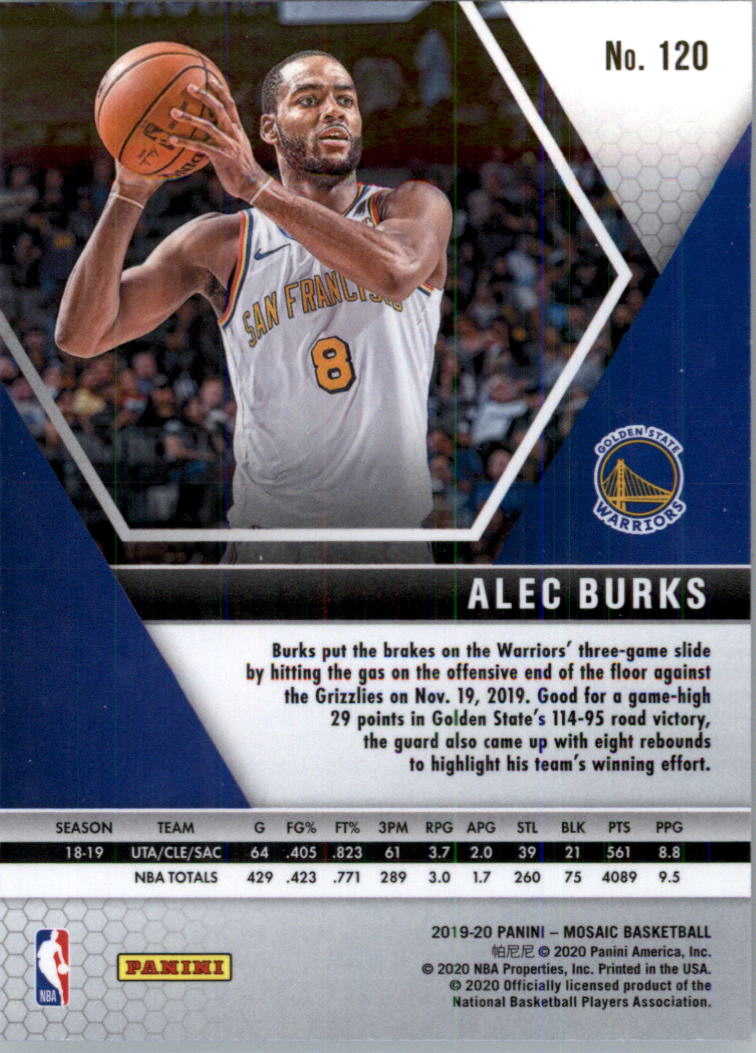 2019-20 Panini Mosaic Basketball Card Pick (Base) 101-300 - Picture 41 of 395