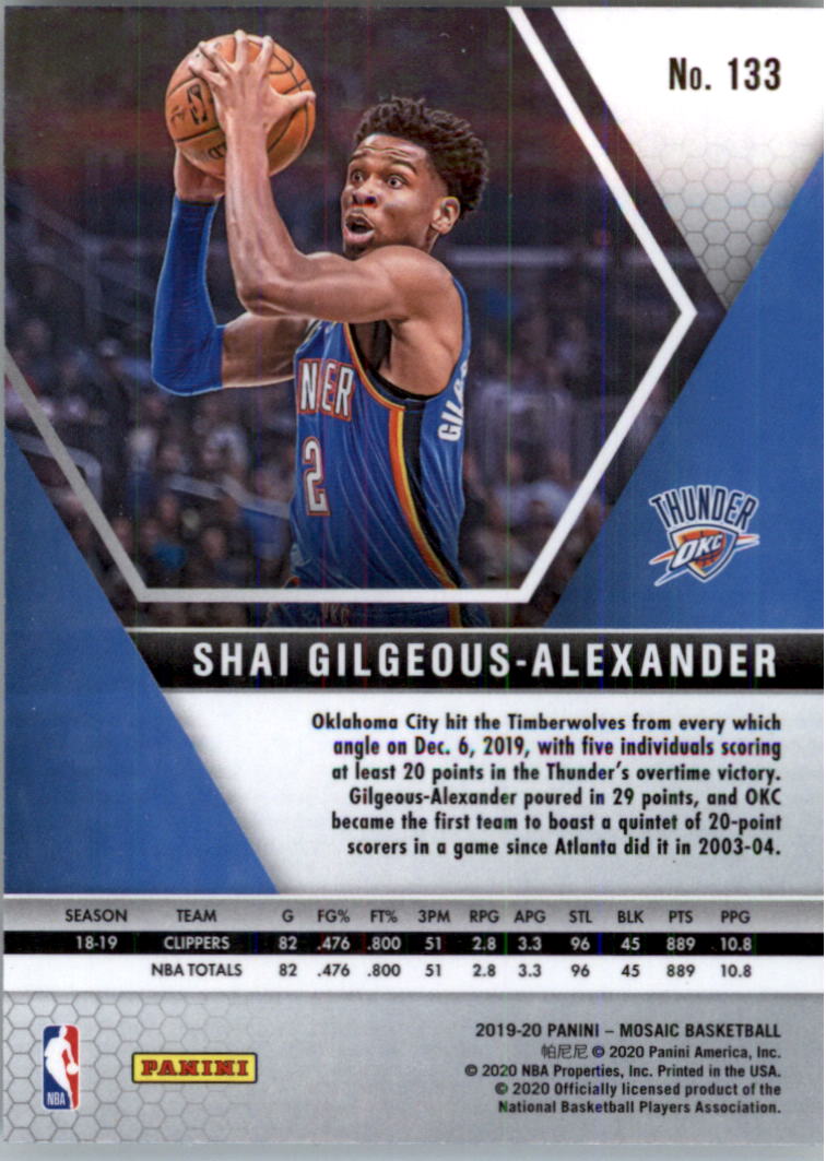 2019-20 Panini Mosaic Basketball Card Pick (Base) 101-300 - Picture 67 of 395