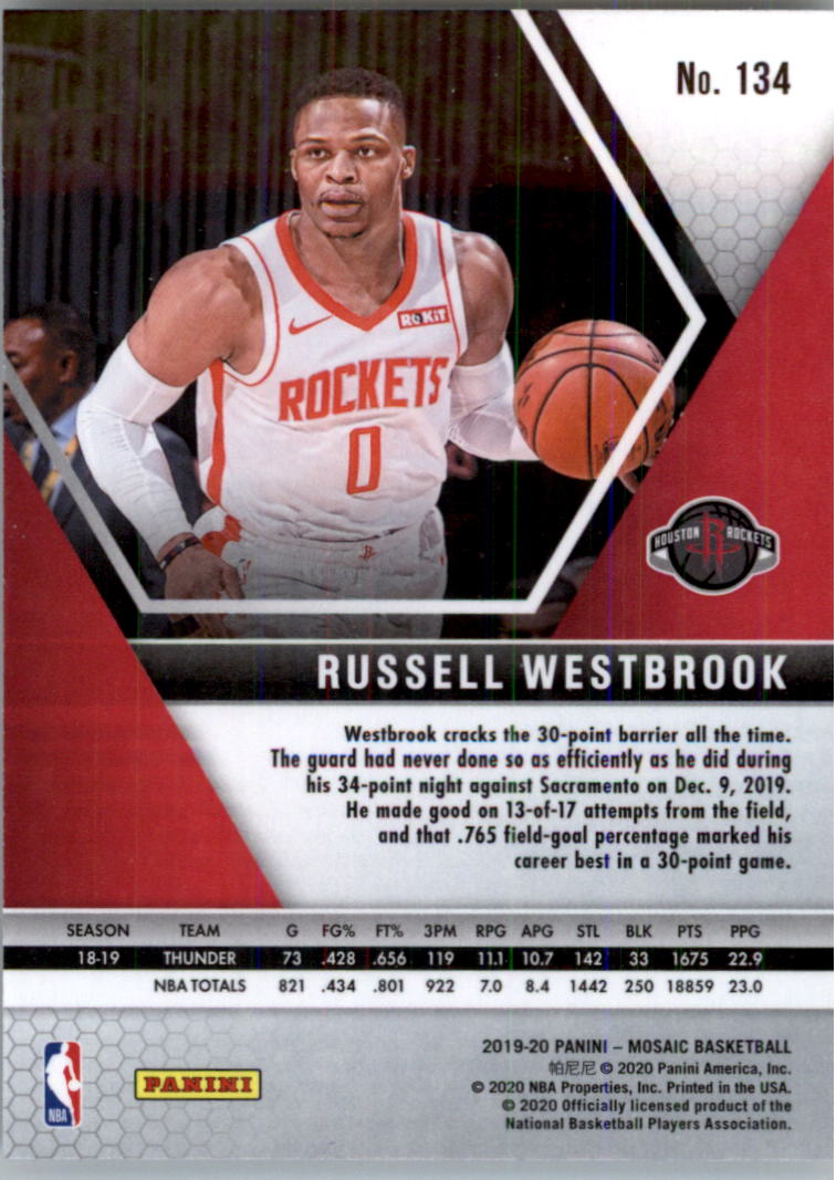 2019-20 Panini Mosaic Basketball Card Pick (Base) 101-300 - Picture 69 of 395
