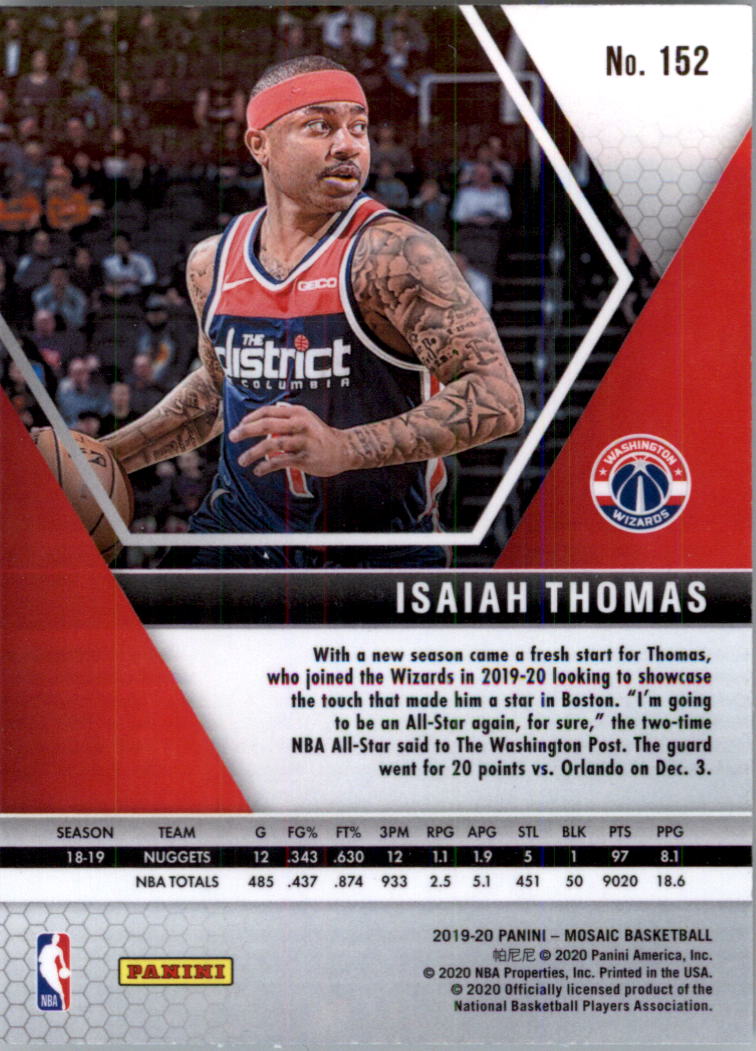 2019-20 Panini Mosaic Basketball Card Pick (Base) 101-300 - Picture 105 of 395