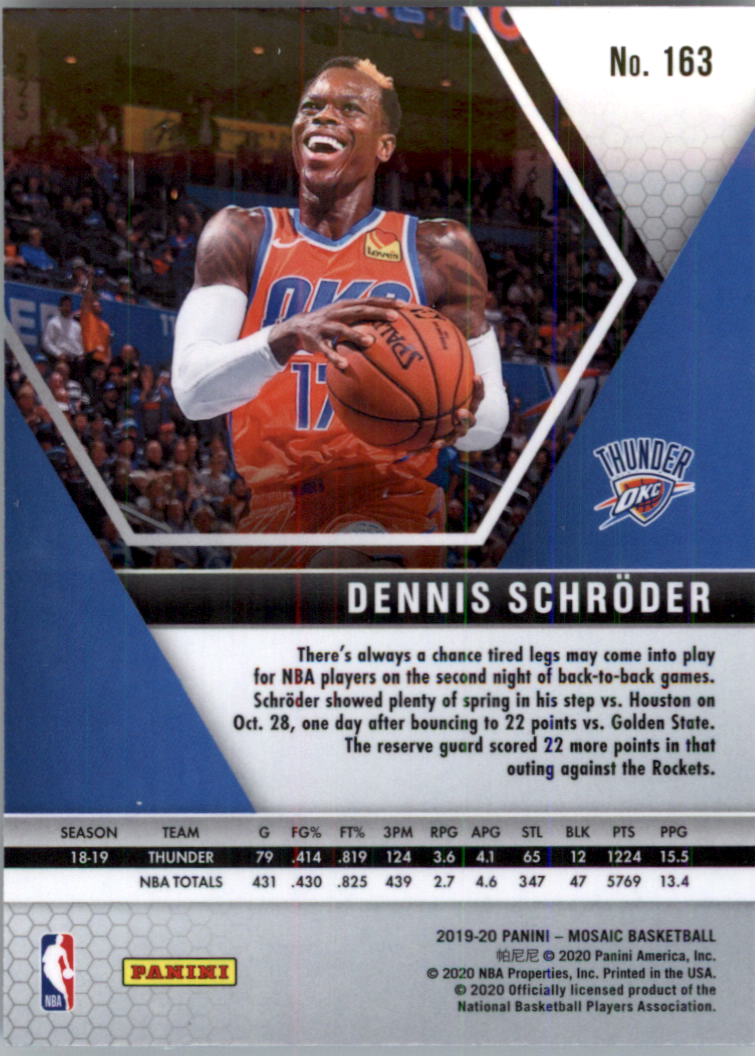 2019-20 Panini Mosaic Basketball Card Pick (Base) 101-300 - Picture 127 of 395