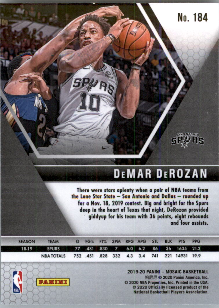 2019-20 Panini Mosaic Basketball Card Pick (Base) 101-300 - Picture 169 of 395