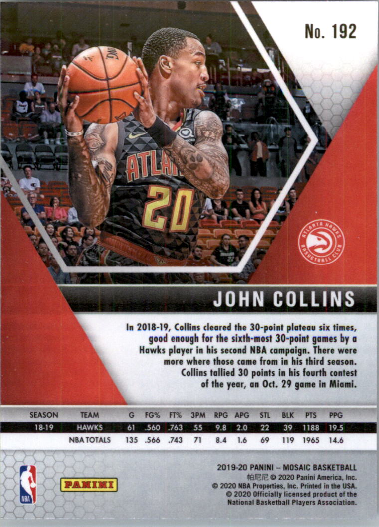 2019-20 Panini Mosaic Basketball Card Pick (Base) 101-300 - Picture 185 of 395