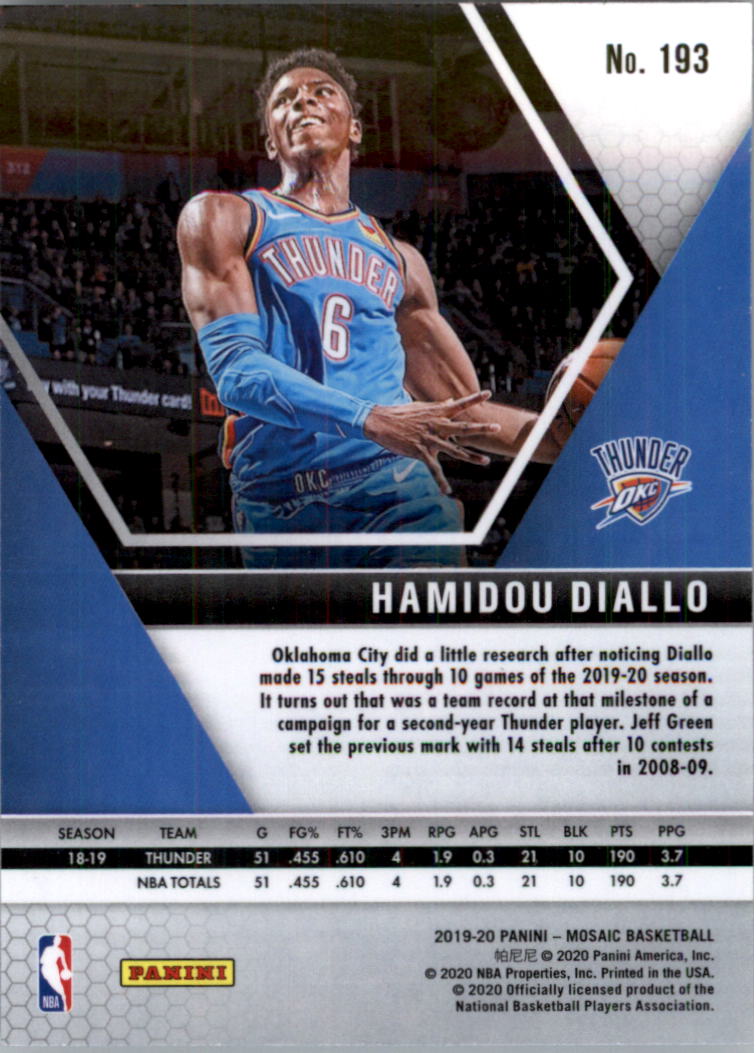 2019-20 Panini Mosaic Basketball Card Pick (Base) 101-300 - Picture 187 of 395