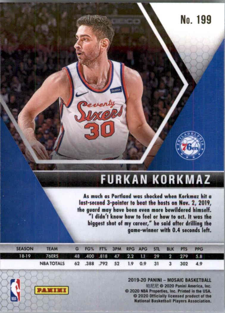 2019-20 Panini Mosaic Basketball Card Pick (Base) 101-300 - Picture 199 of 395